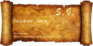 Seidner Imre névjegykártya